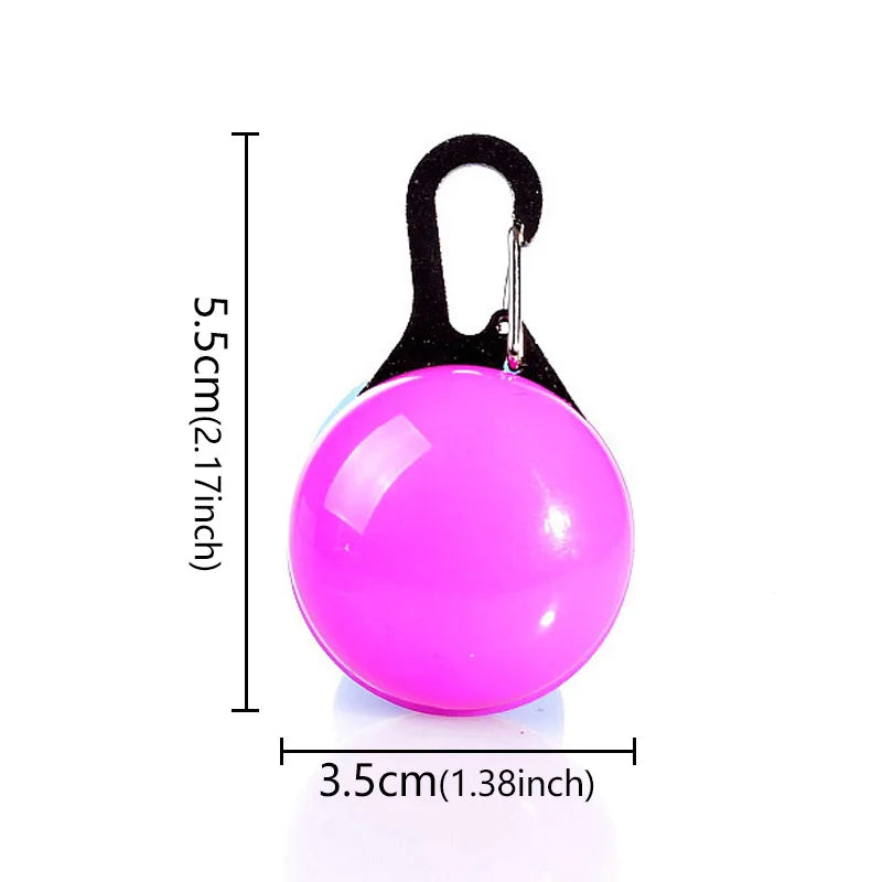 LED Luminous Pet Collar Pendant – Glowing Tag for Dogs & Cats, Anti-Lost Night Light