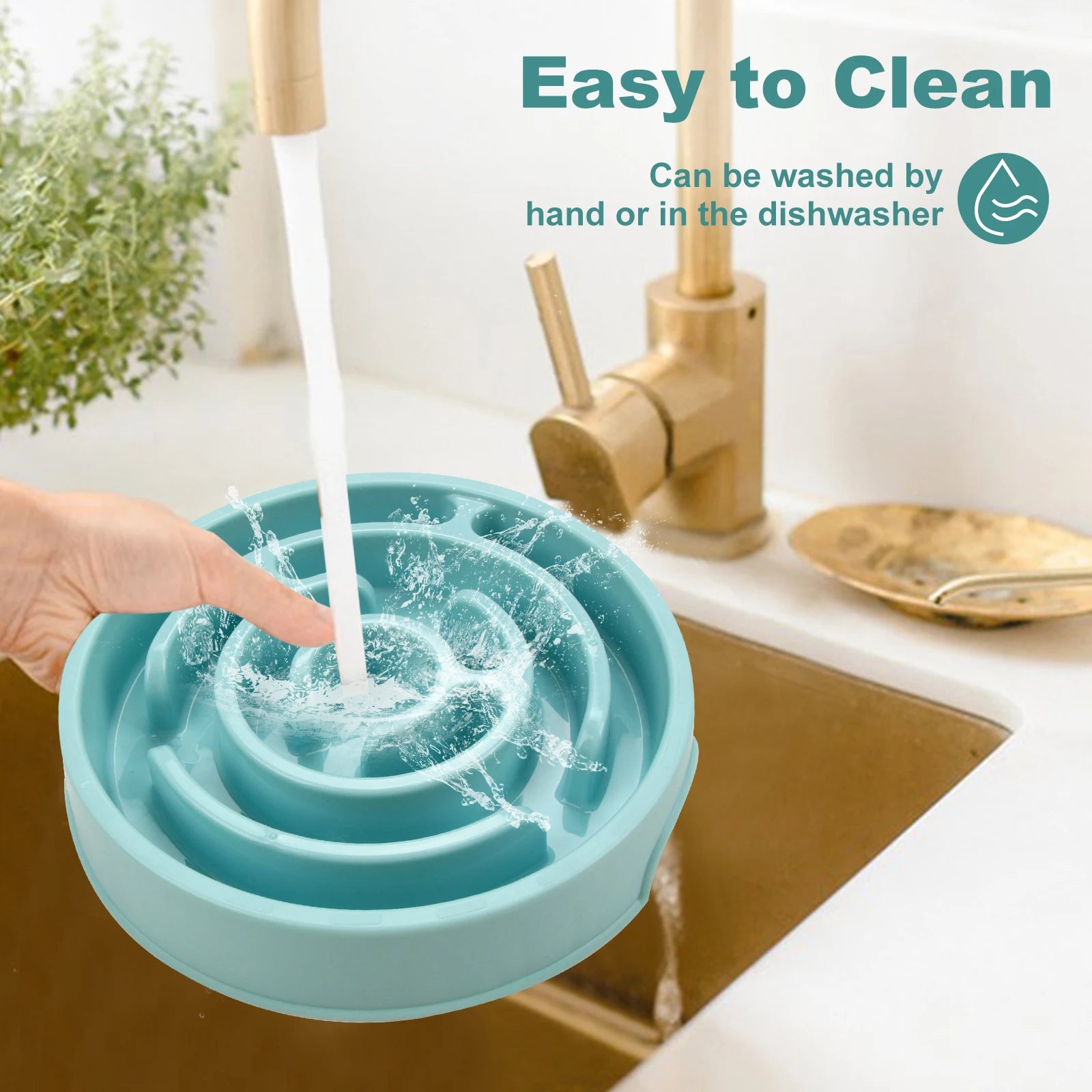Pet Slow Feeder Bowl – Non-Slip Anti-Gulping Feeding Bowl for Dogs and Cats