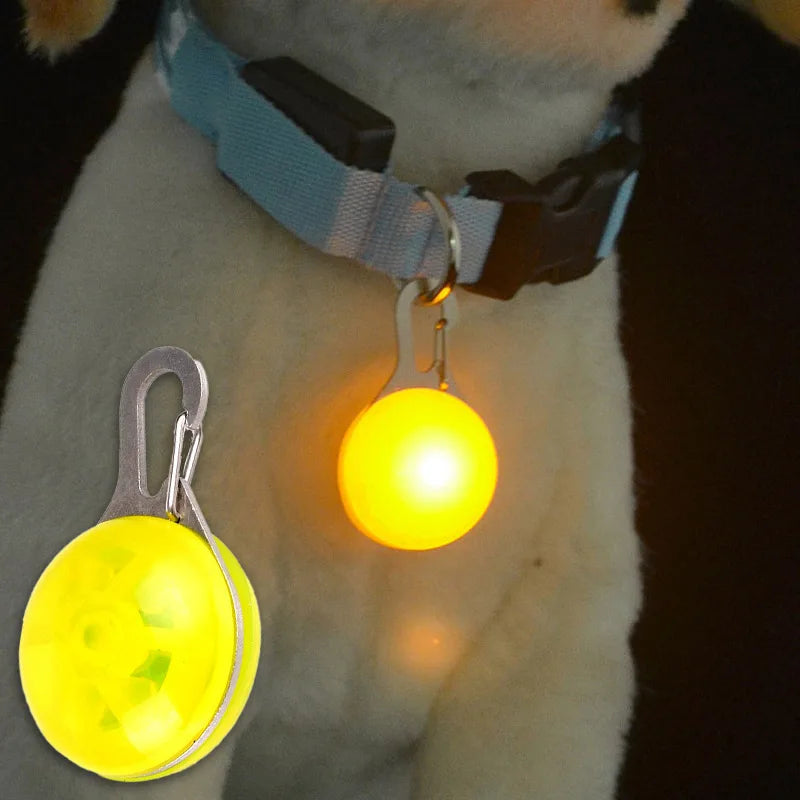 LED Luminous Pet Collar Pendant – Glowing Tag for Dogs & Cats, Anti-Lost Night Light