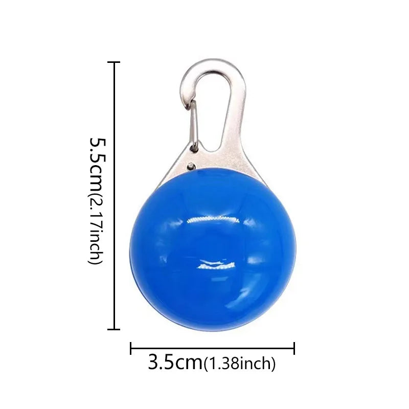 LED Luminous Pet Collar Pendant – Glowing Tag for Dogs & Cats, Anti-Lost Night Light