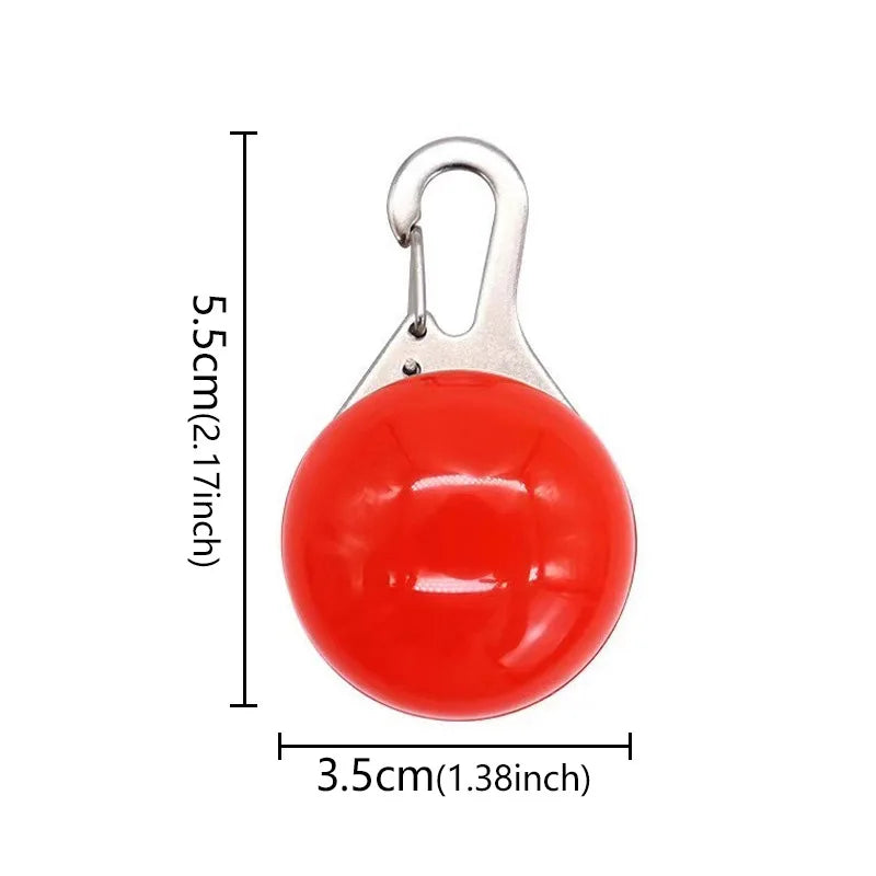 LED Luminous Pet Collar Pendant – Glowing Tag for Dogs & Cats, Anti-Lost Night Light