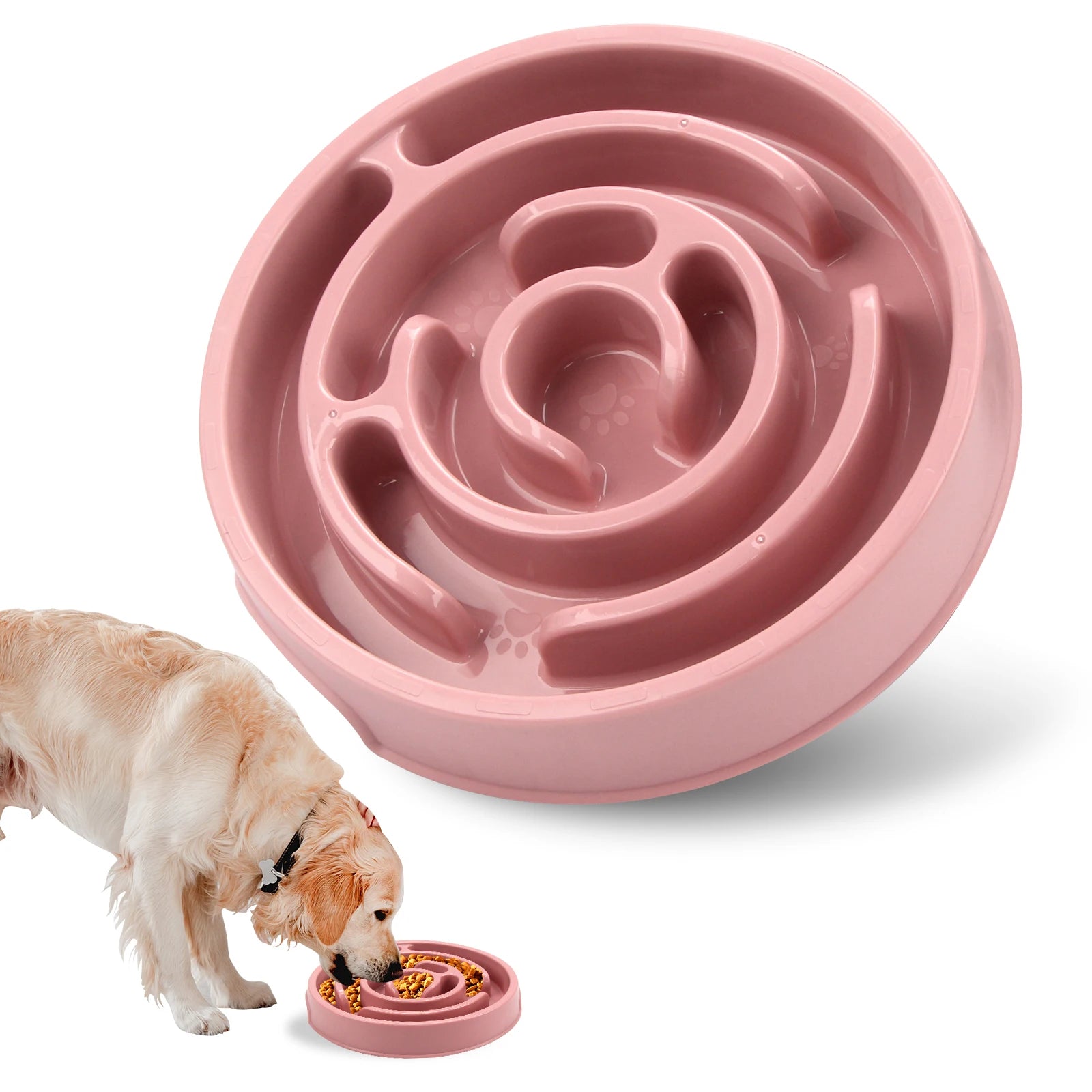 Pet Slow Feeder Bowl – Non-Slip Anti-Gulping Feeding Bowl for Dogs and Cats