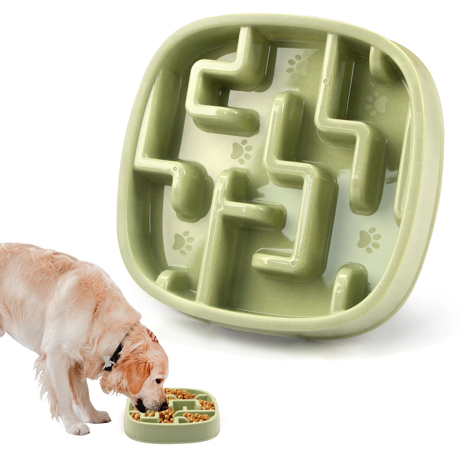 Pet Slow Feeder Bowl – Non-Slip Anti-Gulping Feeding Bowl for Dogs and Cats