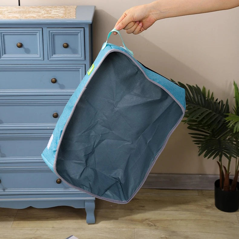 Foldable Semi-Enclosed Cat Litter Box – Portable & Easy to Clean