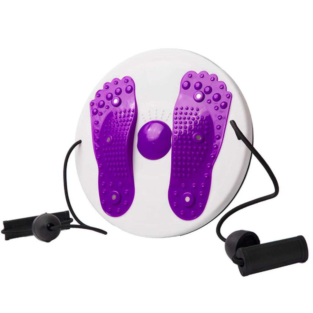 Magnetic Rotating Waist Twisting Disc – Fitness & Massage Balance Board with Resistance Bands