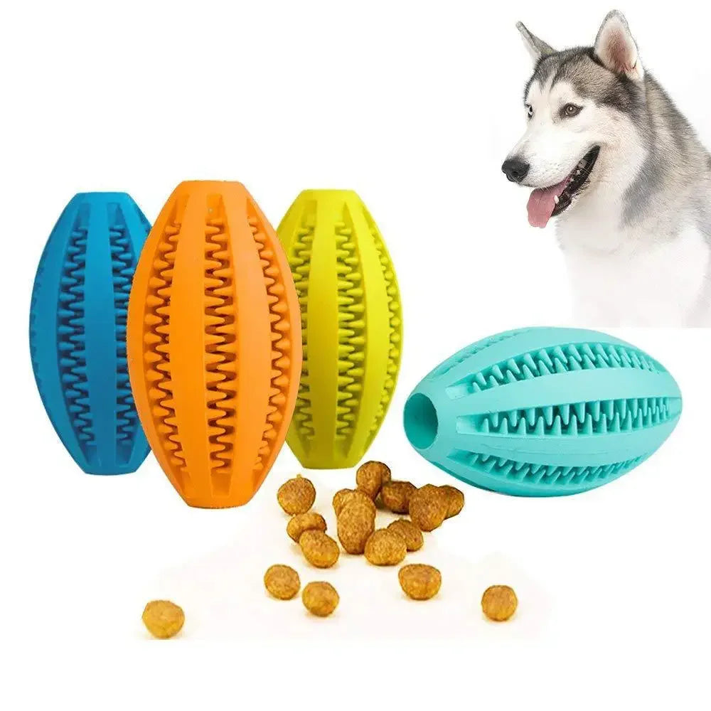 Dog Chew Toy – Treat Dispensing Ball for Dental Cleaning & Play | Interactive Rubber Toy for Dogs