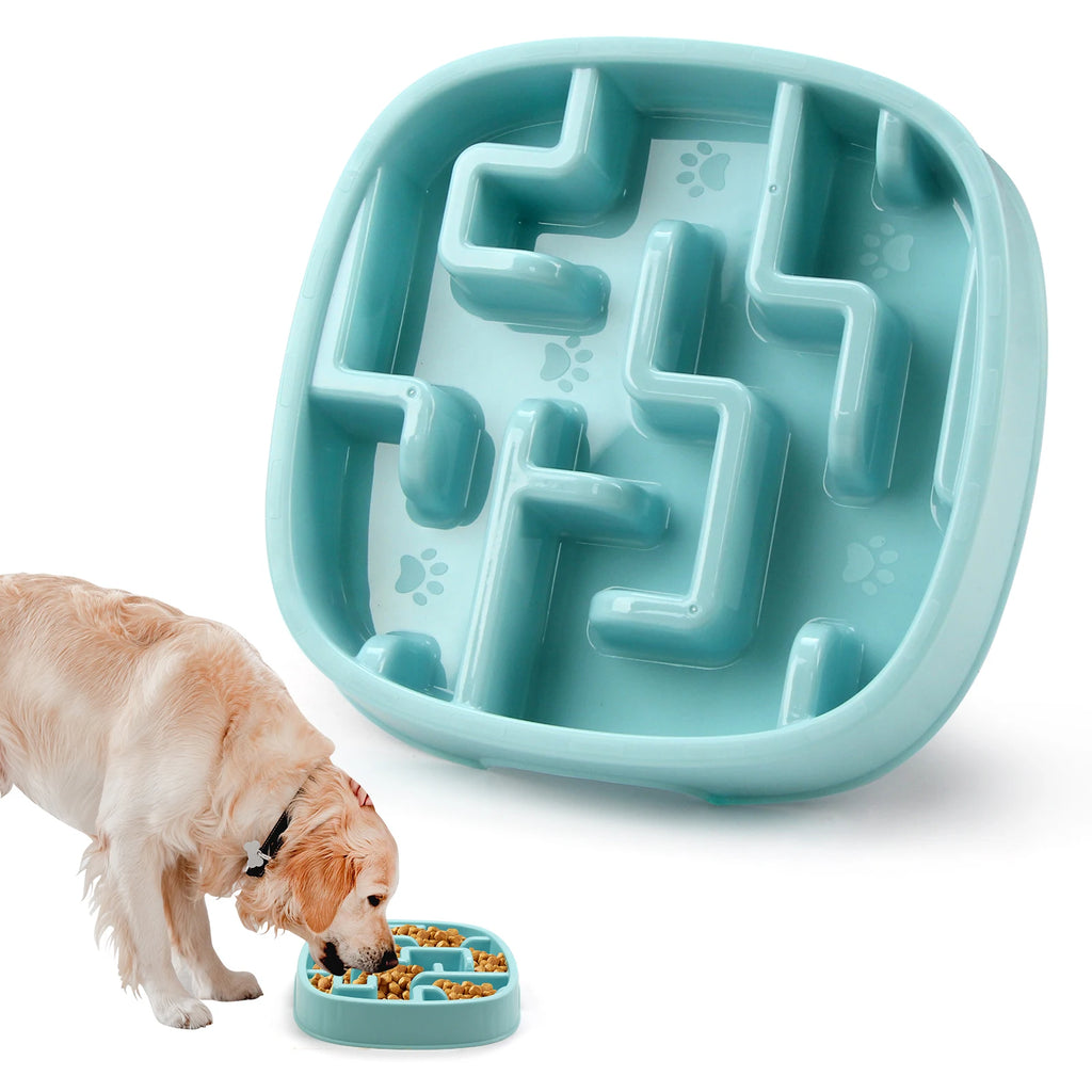 Pet Slow Feeder Bowl – Non-Slip Anti-Gulping Feeding Bowl for Dogs and Cats