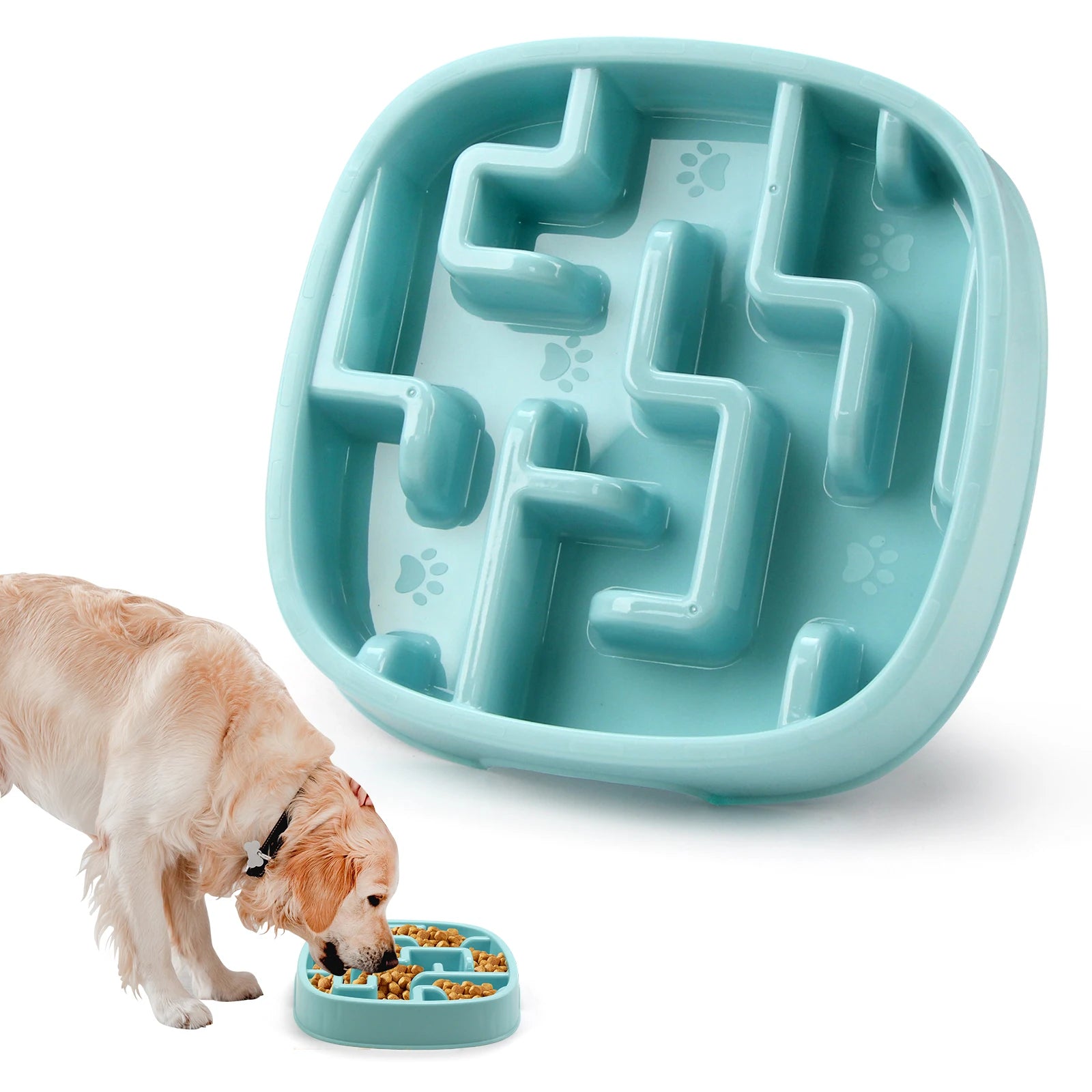 Pet Slow Feeder Bowl – Non-Slip Anti-Gulping Feeding Bowl for Dogs and Cats