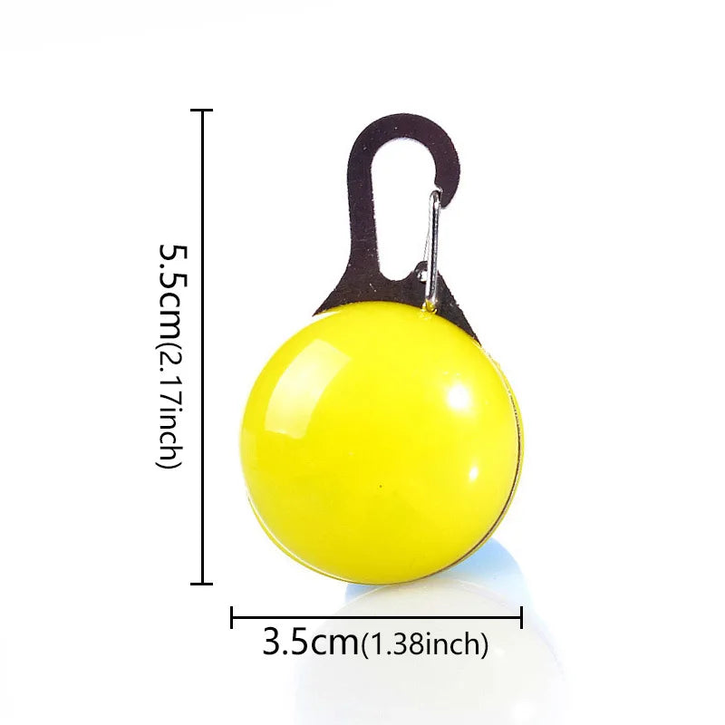 LED Luminous Pet Collar Pendant – Glowing Tag for Dogs & Cats, Anti-Lost Night Light