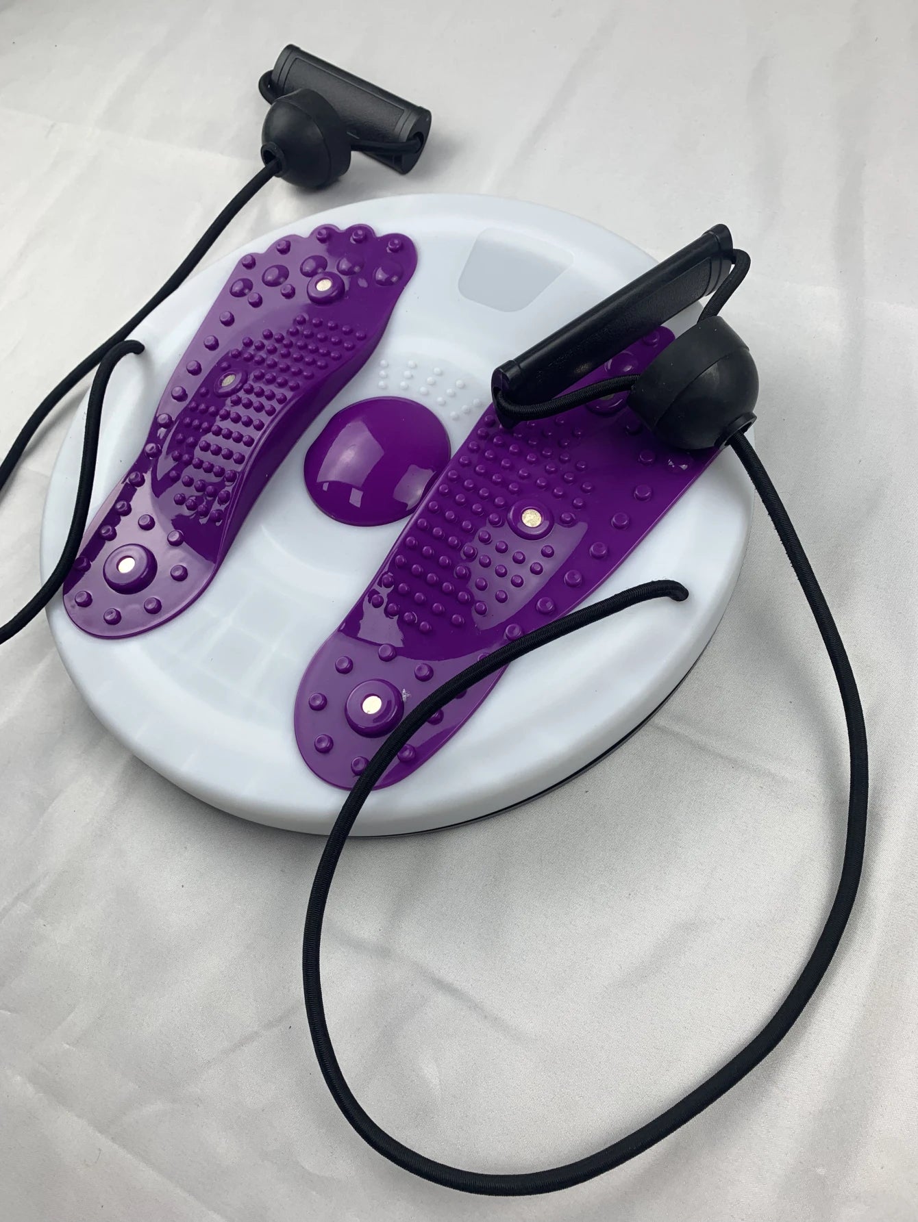 Magnetic Rotating Waist Twisting Disc – Fitness & Massage Balance Board with Resistance Bands