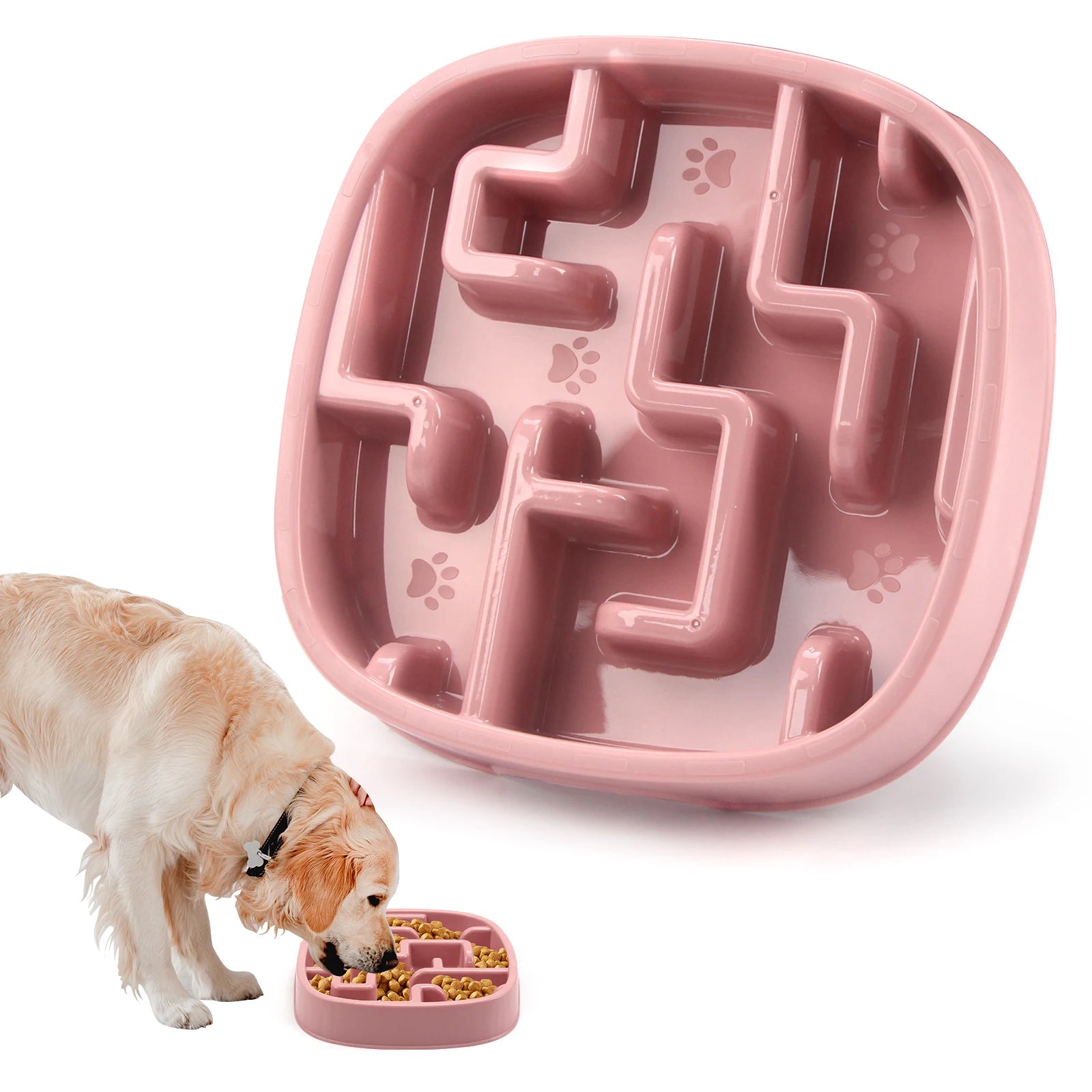 Pet Slow Feeder Bowl – Non-Slip Anti-Gulping Feeding Bowl for Dogs and Cats
