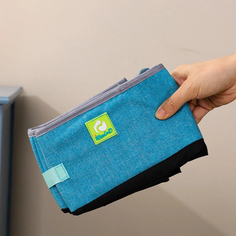 Foldable Semi-Enclosed Cat Litter Box – Portable & Easy to Clean