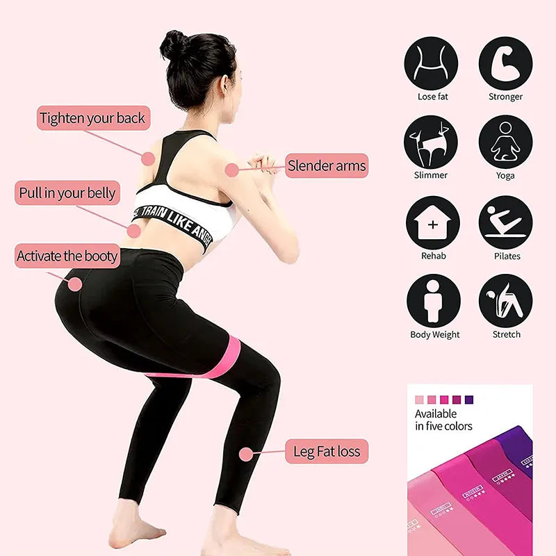Resistance Bands Set – 5 Levels for Home Fitness Training