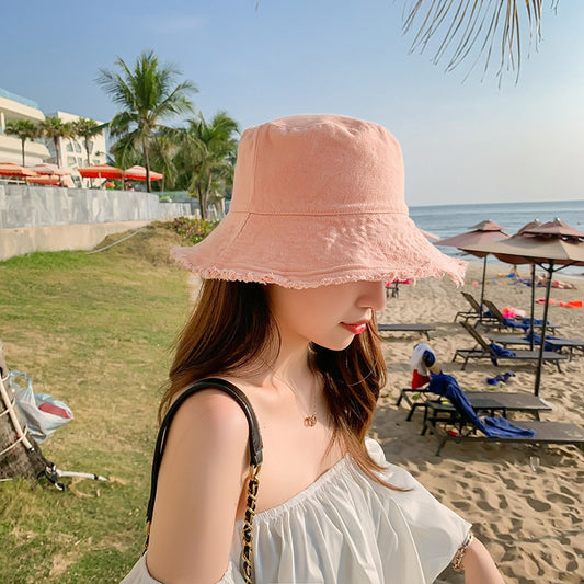 Cotton Fringed Fisherman Basin Hat