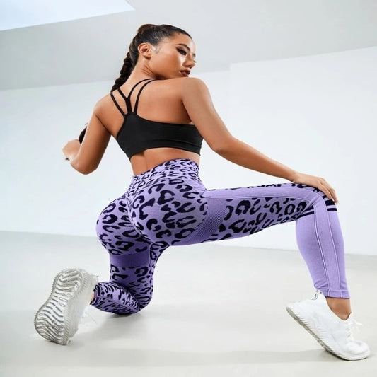 Leopard Print Seamless Lifting Hips Leggings