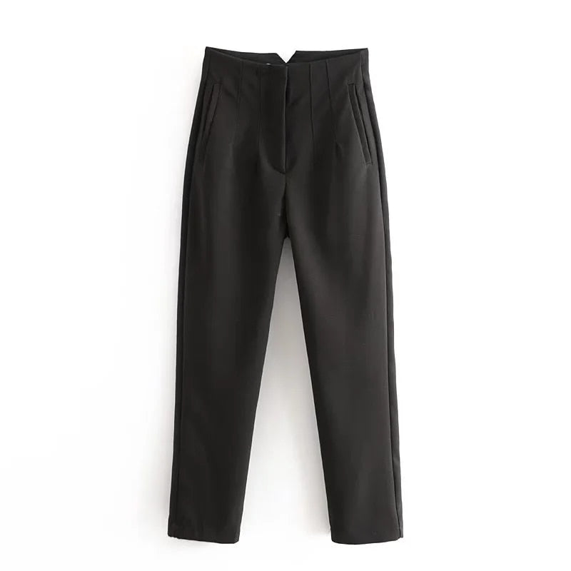 Chic Fashion Office Wear Straight Pants